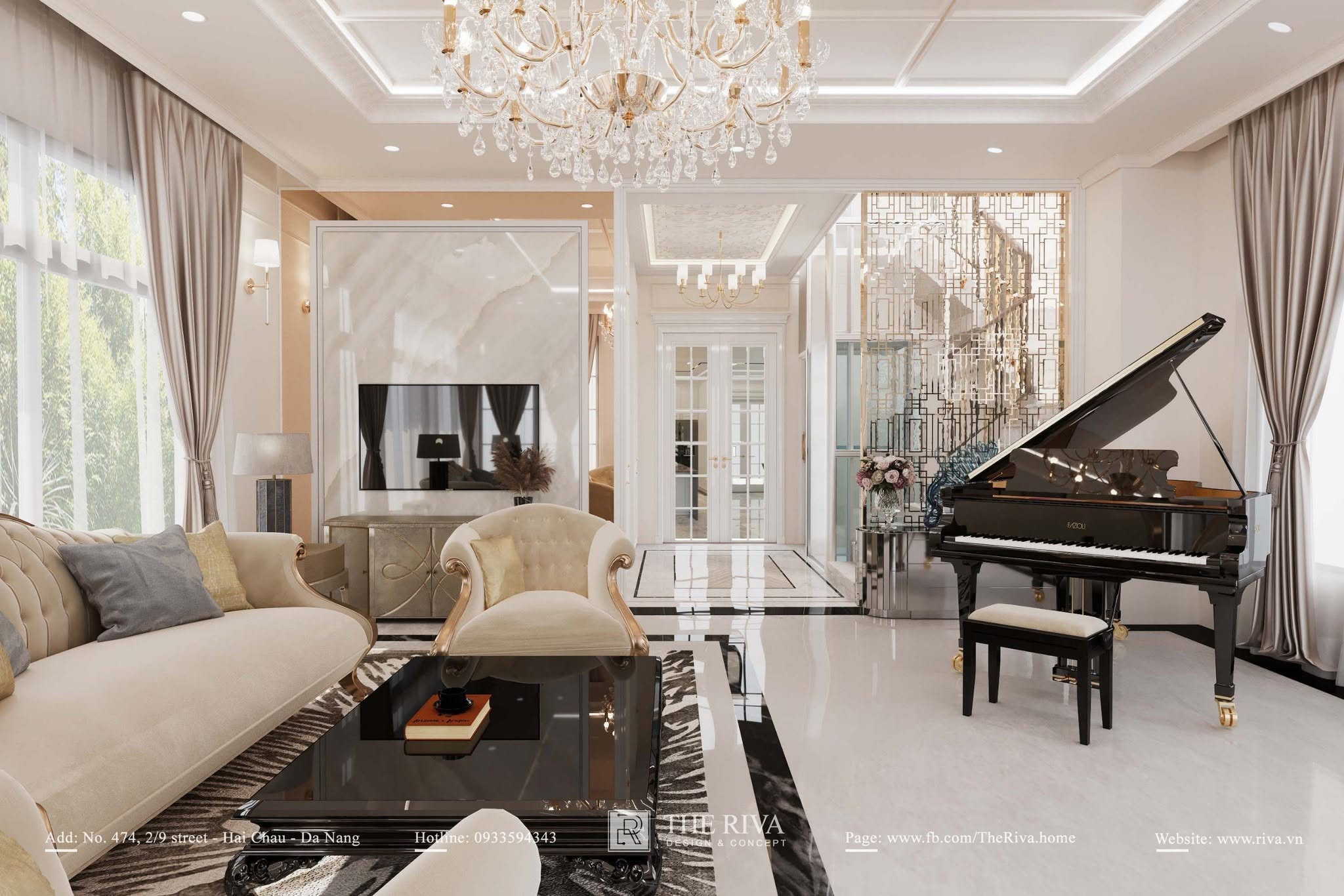 Thiết kế nội thất biệt thự Tân cổ điển D'Villa