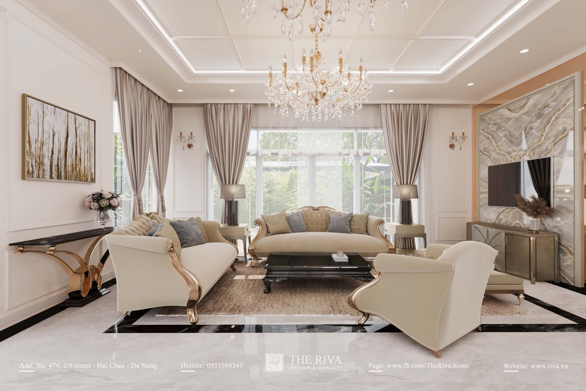 Thiết kế nội thất biệt thự Tân cổ điển D'Villa